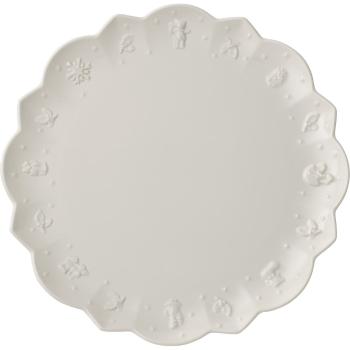 Farfurie din porțelan cu model de Crăciun Toy's Delight Villeroy&Boch, ø 29,5 cm, alb