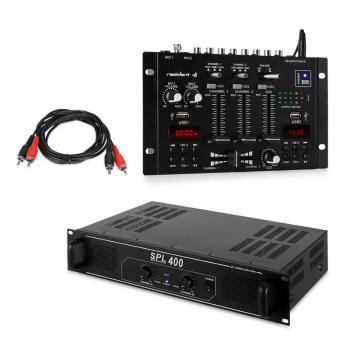 Skytec SPL400, set de amplificator cu pultul de mixaj Resident DJ 22 BT 2CH