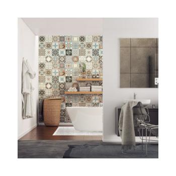 Set 24 autocolante de perete Ambiance Cement Tiles Rumba, 15 x 15 cm