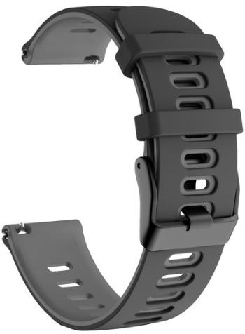 4wrist Curea din silicon pentru Garmin 20 mm - Black