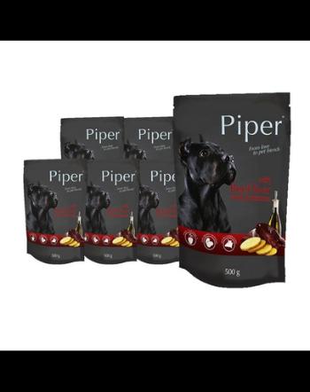 DOLINA NOTECI PIPER Plic hrana caini, cu ficat de vita si cartofi 10x500 g