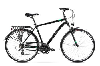 Bicicleta de trekking pentru barbati Romet Wagant 1 Negru/Verde 2022