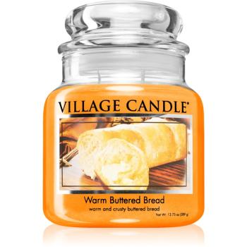 Village Candle Warm Buttered Bread lumânare parfumată  (Glass Lid) 389 g