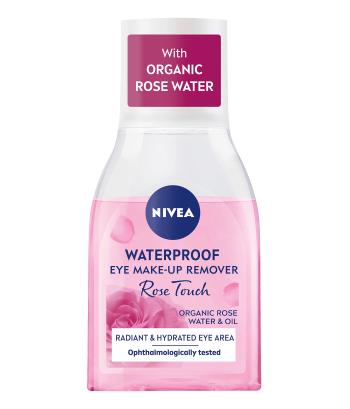 Nivea Demachiant bifazic pentru ochi Rose Touch (Waterproof Eye Make-Up Remover) 100 ml