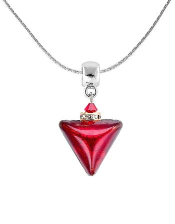 Lampglas Colier seducător Red Triangle cu aur de 24 de carate în perla Lampglas NTA4