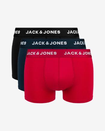 Jack & Jones Microfibre Boxeri 3 buc Negru Albastru Roșu