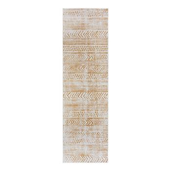 Covor de exterior galben ocru-alb 80x350 cm Biri – NORTHRUGS