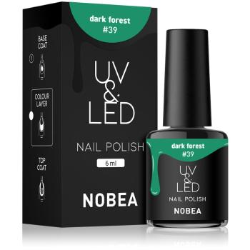 NOBEA UV & LED Nail Polish unghii cu gel folosind UV / lampă cu LED glossy culoare Dark forest #39 6 ml