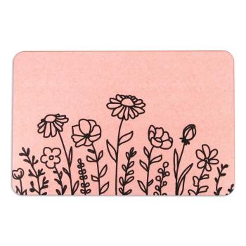 Covoraș de baie roz deschis din diatomit 39x60 cm Floral Lines – Artsy Doormats