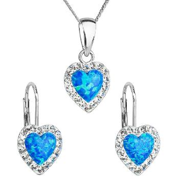 Evolution Group Set strălucitor de bijuterii 39161.1 blue opal (cercei, lănțișor, pandantiv)