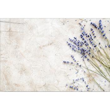 Tablou din sticlă 70x50 cm Lavender – Wallity