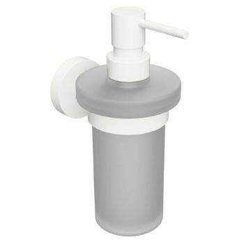 Sapho XR101W X-Round Distribuitor de săpun alb 230ml , sticlă lăptoasă/alb