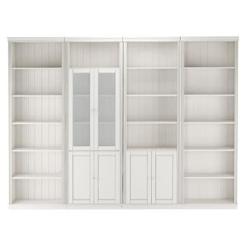 Bibliotecă albă din lemn de pin 370x223 cm Anita – Støraa