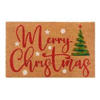 Covoraș de intrare din fibre de nucă de cocos 40x70 cm  cu model de Crăciun Merry Christmas – Hanse Home