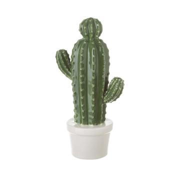 Statuetă în formă de cactus din ceramică Unimasa Cactus, verde