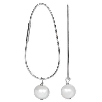 JwL Luxury Pearls Cercei eliptice de argint cu perle JL0108