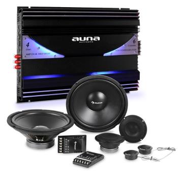 Auna CS Comp-12 difuzoare auto Hi-Fi set set | Amplificator 6 canale 570W RMS
