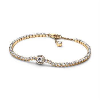 Pandora Brățară de tenis placată cu aur strălucitoare și decorată cu zirconi Shine Timeless 569416C01 20 cm