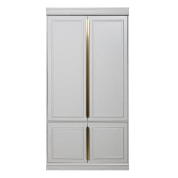 Șifonier din lemn de pin gri deschis cu ușă cu balamale 110x215 cm Organize – BePureHome