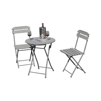 Set de dining pentru grădină gri pentru două persoane Lugo – Garden Pleasure