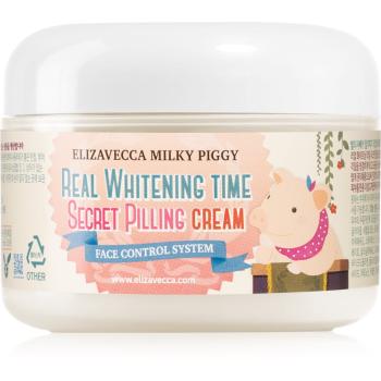 Elizavecca Milky Piggy Real Whitening Time Secret Pilling Cream crema hidratanta si calmanta cu efect exfoliant 100 ml