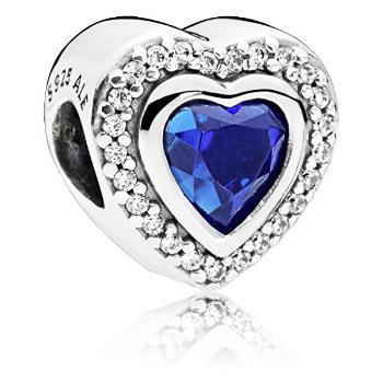 Pandora Trusă de inimă de lux cu cristale albastre 797608NANB