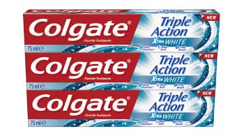 Colgate Pastă de dinți pentru albire Triple Action White 3 x 75 ml