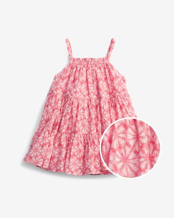 GAP Gauze Tiered Floral Rochie pentru copii Roz