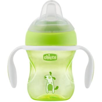 Chicco Transition Cup ceasca cu mânere Green 4 m+ 200 ml