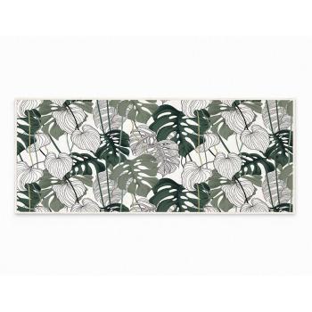 Covor alb/verde lavabil 80x150 cm Monstera – Oyo Concept