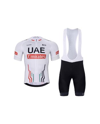 
                         Tricoul și pantaloni scurți de ciclism - UAE 2024 
                