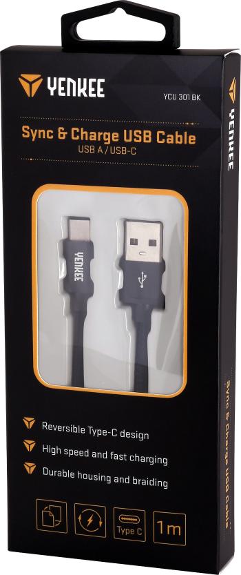 Cablu de sincronizare si incarcare USB tip C 1m - neagra - Mărimea 1 m