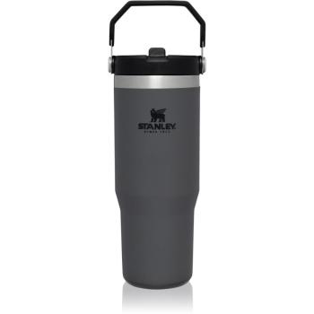 Stanley IceFlow™ Flip Straw Tumbler sticlă inoxidabilă pentru apă Charcoal 890 ml