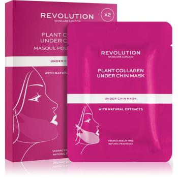 Revolution Skincare Plant Collagen Under Chin Mask mască textilă pentru contururile faciale, cu efect de fermitate 2 buc