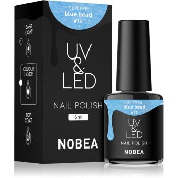 NOBEA UV & LED unghii cu gel folosind UV / lampă cu LED glossy culoare Blue bead #16 6 ml