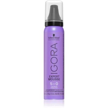 Schwarzkopf Professional IGORA Expert Mousse vopsea de par sub forma de spuma pentru păr culoare 5-0 Light Brown Natural 100 ml