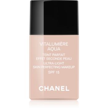 Chanel Vitalumière Aqua make-up ultra light pentru o piele radianta culoare 50 Beige SPF 15  30 ml