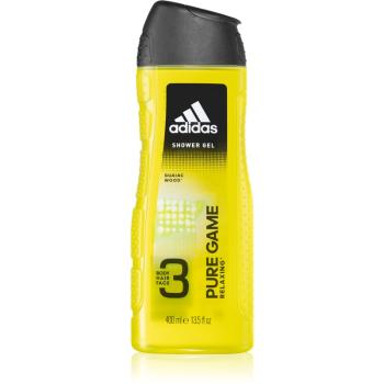 Adidas Pure Game gel de dus pentru față, corp și păr 3 in 1 400 ml