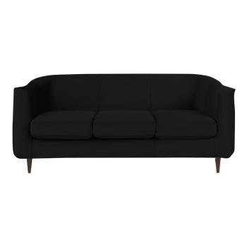 Canapea cu tapițerie din catifea Kooko Home GLAM, negru, 175 cm