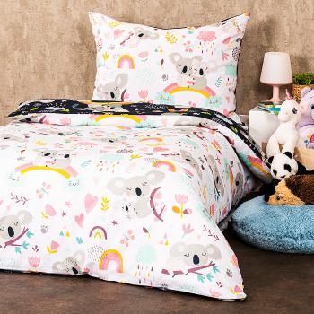 Lenjerie bumbac 4Home Koala rainbow, 140 x 200 cm, 70 x 90 cm