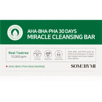 Some By Mi AHA∙BHA∙PHA 30 Days Miracle Sapun hidratant pentru curatare pentru ten gras si problematic 106 g