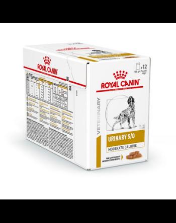 ROYAL CANIN Dog Urinary S/O Moderate Calories 48 x 100 g hrana umeda dietetica cu continut scazut de calorii pentru caini adulti cu tulburari ale tractului urinar inferior