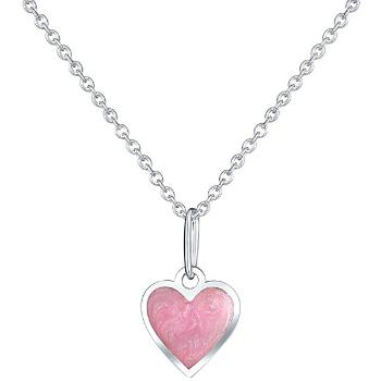 Praqia Jewellery Colier din argint pentru fete Inimă roz KO6068_CU025_40_A(lanț, pandantiv)