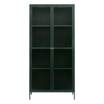 Vitrină verde-închis din metal 90x190 cm Bronco – Unique Furniture