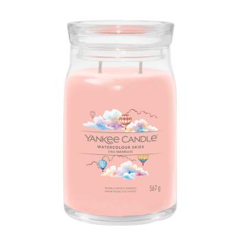 Yankee Candle Lumânare aromatică Signature sticlă mare Watercolour Skies 567 g