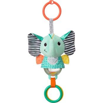 Infantino Sensory Rattle Elephant jucărie suspendabilă contrastantă 1 buc