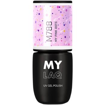 MYLAQ UV Gel Polish lac de unghii sub forma de gel culoare My Pink Dots 5 ml