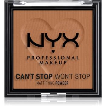 NYX Professional Makeup Can't Stop Won't Stop Mattifying Powder pudra matuire culoare 08 Mocha 6 g
