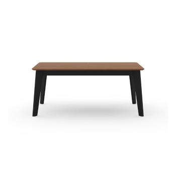 Masă de dining în culoare naturală extensibilă cu blat cu aspect de lemn de nuc 100x180 cm Shadow – TemaHome