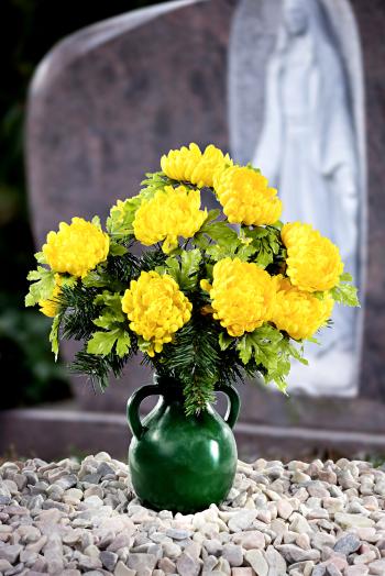 Decoratiune pentru mormant "Crizanteme"